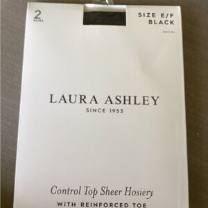 New in pkg. Laura Ashley Black controller Top  reinforced toe size E/F. 2 Pairs